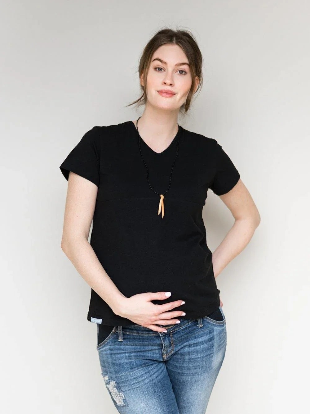 Belly Armor Anti-Radiation Maternity Tee Shirt White One Size XL